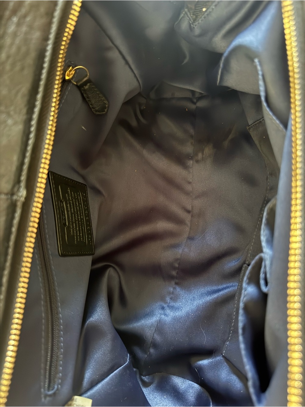 COACH East West Madison Madeline black leather satchel purse style no. 25166 - Picture 6 of 15